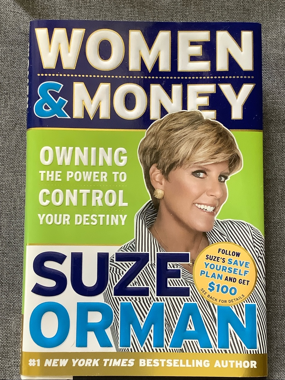 Women & Money Hardcover Book - Green/Blue